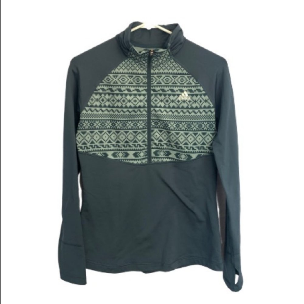 Adidas Tribal Climawarm Quarter Zip Sweater Blue